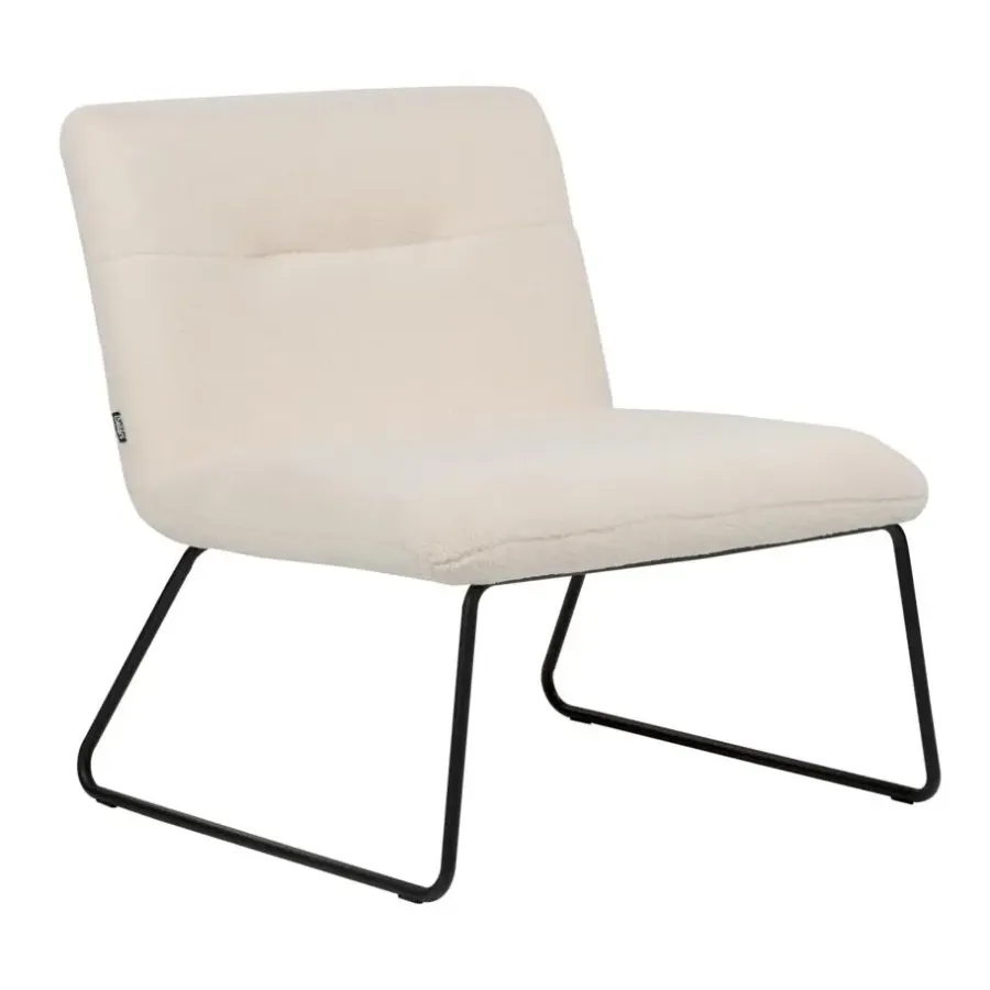 Beliani COTULLA - Fauteuil - Wit - Bouclé