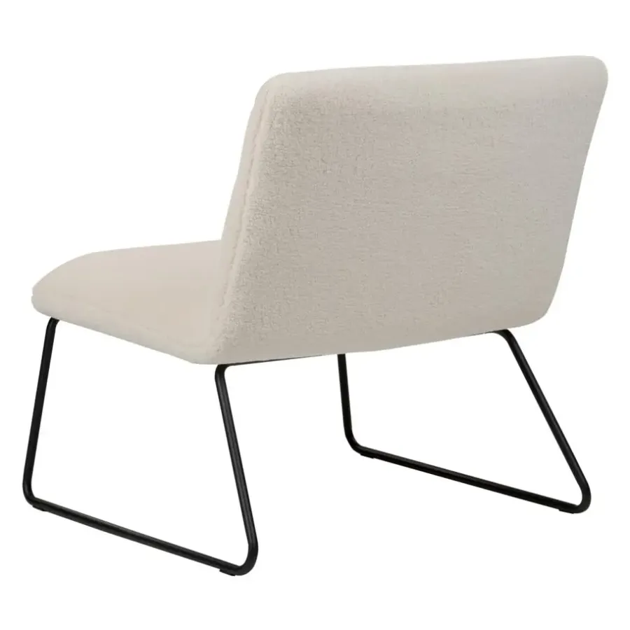 Beliani COTULLA - Fauteuil - Wit - Bouclé