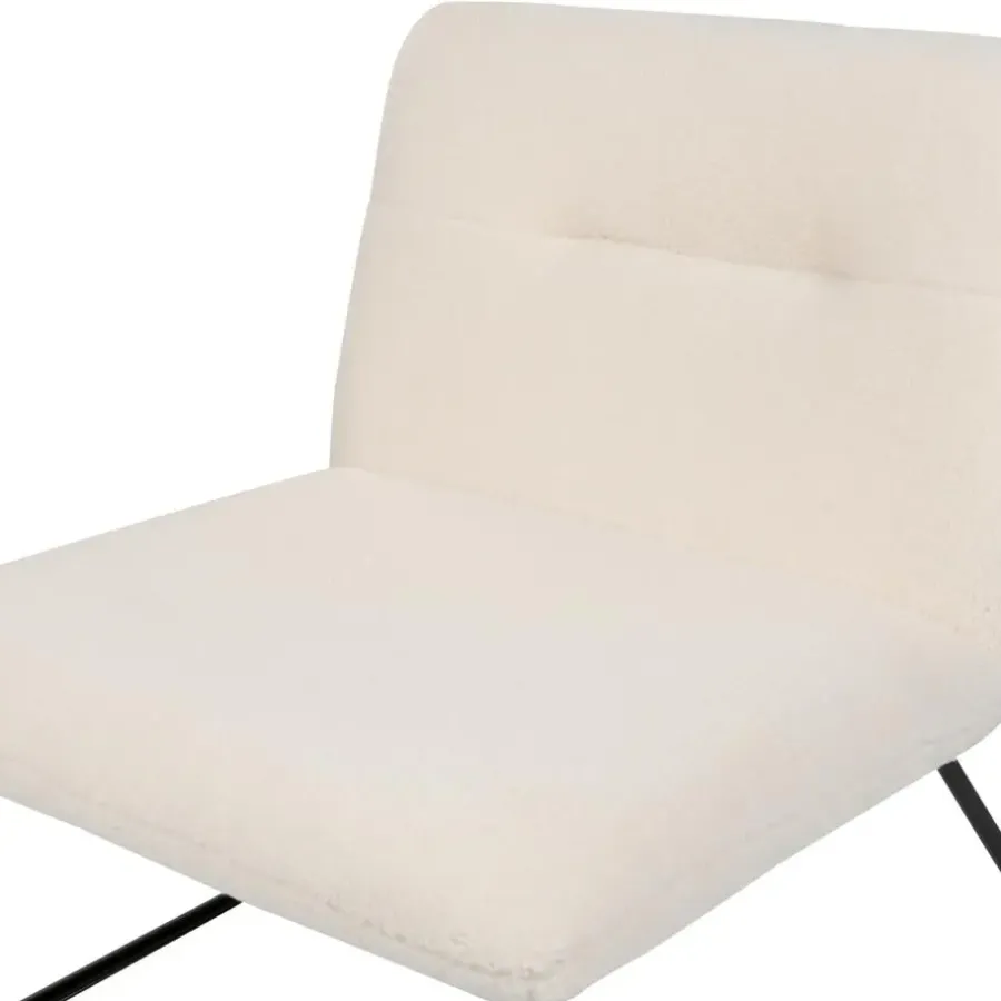 Beliani COTULLA - Fauteuil - Wit - Bouclé