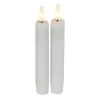 Kaarsen-Countryfield Led kaarsen/dinerkaarsen - 2x stuks - wit - 15 cm