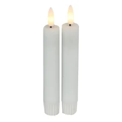 Kaarsen-Countryfield Led kaarsen/dinerkaarsen - 2x stuks - wit - 15 cm