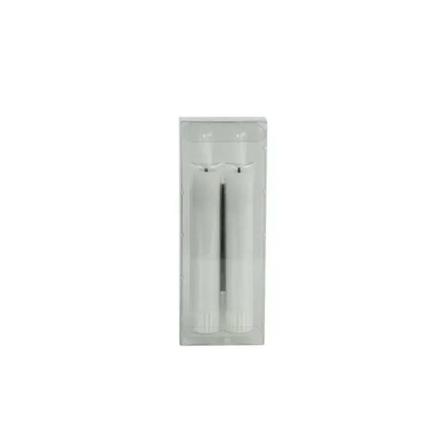 Kaarsen-Countryfield Led kaarsen/dinerkaarsen - 2x stuks - wit - 15 cm