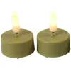 Kaarsen-Countryfield LED waxinelichtjes - 2x - goud - warm wit