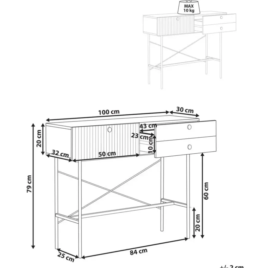 Sidetables-Leen Bakker COVENTRY - Sidetable - Zwart - MDF