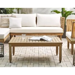 Beliani CREMONA - Loungeset voor 4 - Lichte houtkleur - Acaciahout