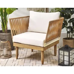Beliani CREMONA - Loungeset voor 4 - Lichte houtkleur - Acaciahout