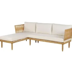 Beliani CREMONA - Loungeset voor 4 - Lichte houtkleur - Acaciahout