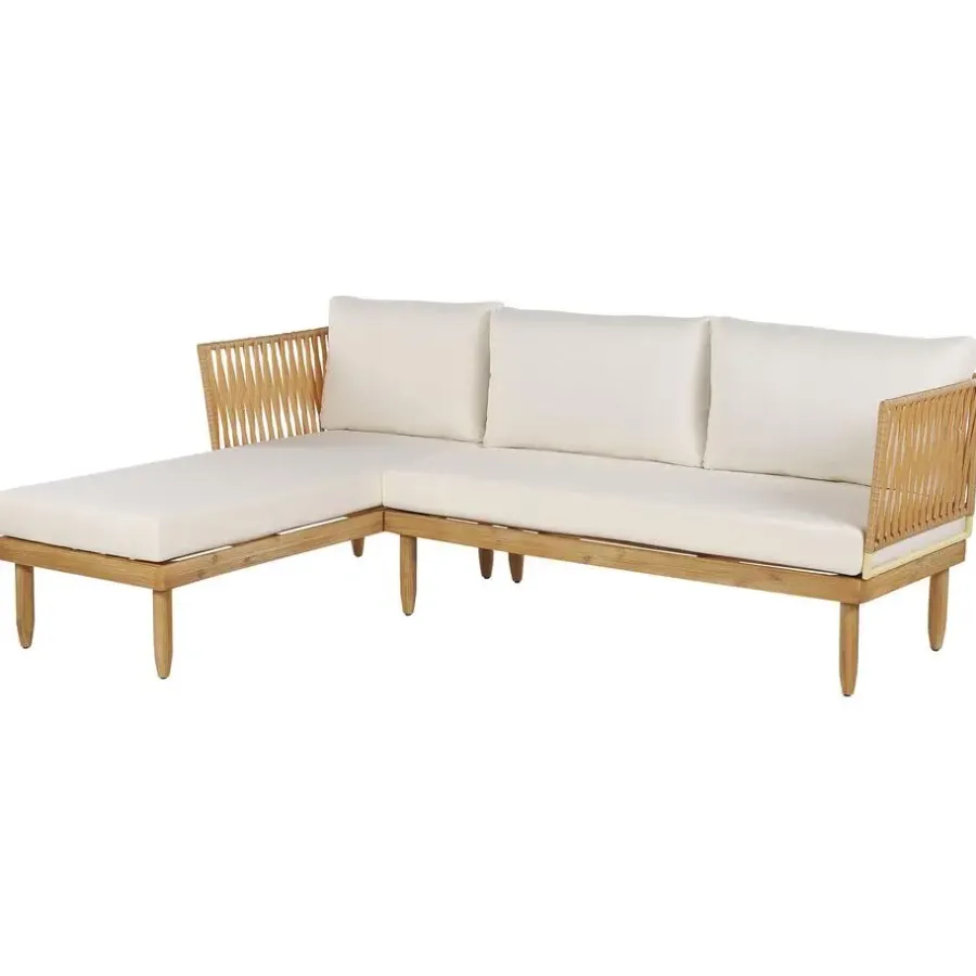 Beliani CREMONA - Loungeset voor 4 - Lichte houtkleur - Acaciahout