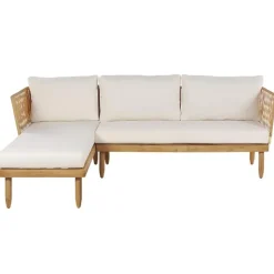 Beliani CREMONA - Loungeset voor 4 - Lichte houtkleur - Acaciahout