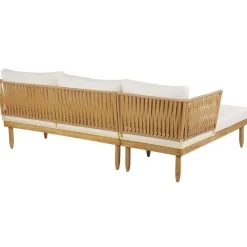 Beliani CREMONA - Loungeset voor 4 - Lichte houtkleur - Acaciahout
