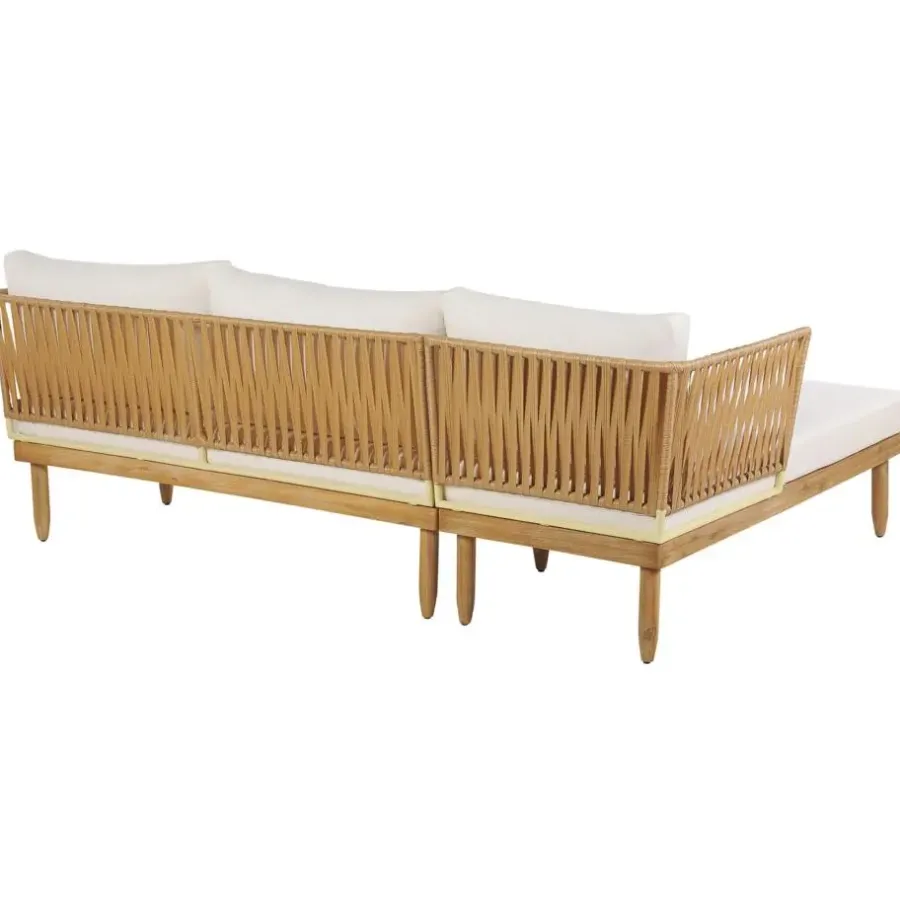 Beliani CREMONA - Loungeset voor 4 - Lichte houtkleur - Acaciahout