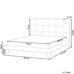 Twijfelaars-Leen Bakker CRESSAT - Tweepersoonsbed - Off-white - 140 x 200 cm - Bouclé