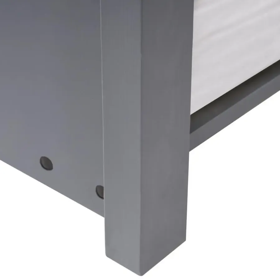 1-Persoons Bedden-Beliani CRILLON - Onderschuifbed - Grijs - 90 x 200 - Hout