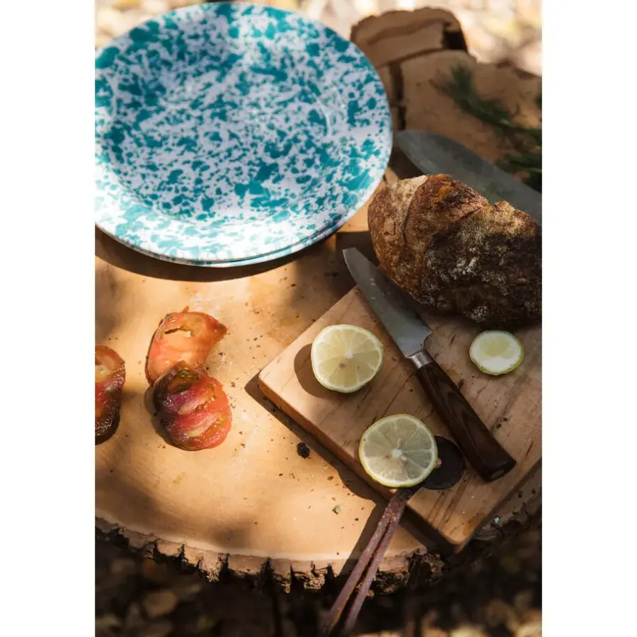Dinerborden|Borden-Merkloos Crow Canyon Home Dinerborden Splatter - Set van 4 - Turquoise