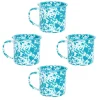 Kopjes, Mokken En Bekers-Merkloos Crow Canyon Home Mokkenset Splatter - 4 Stuks - Turquoise