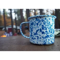 Merkloos Crow Canyon Home Mokkenset Splatter - 4 Stuks - Zwart