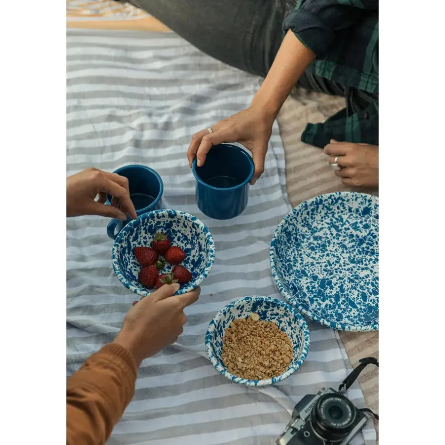 Kommen-Merkloos Crow Canyon Home Serviesset Splatter - 4-delig - Rood
