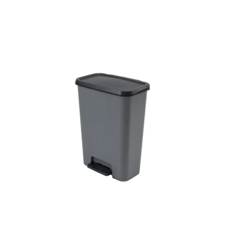 Curver Compatta Prullenbak 50L - Grijs/Zwart