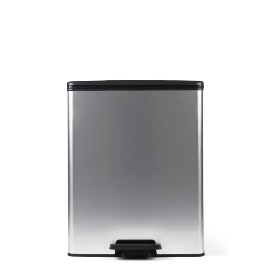 Curver Decobin Duo Prullenbak - 26L+26L - Zilver metallic