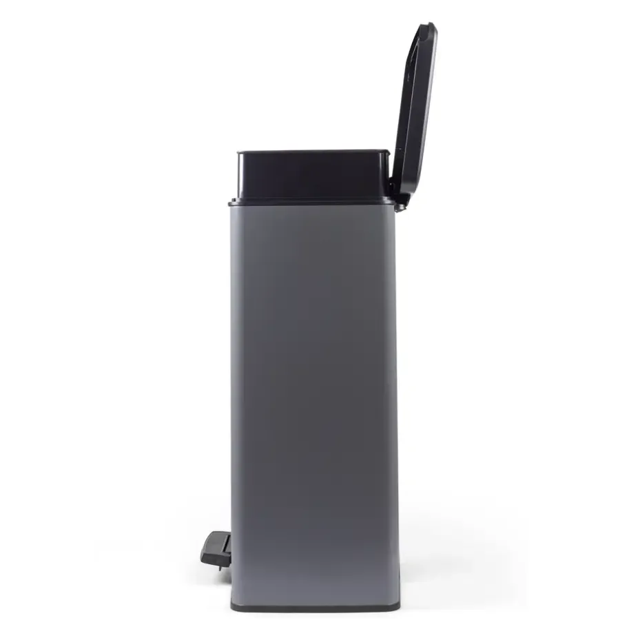 Curver Decobin Duo Prullenbak - 26L+26L - Rechthoekig - Cool Grey