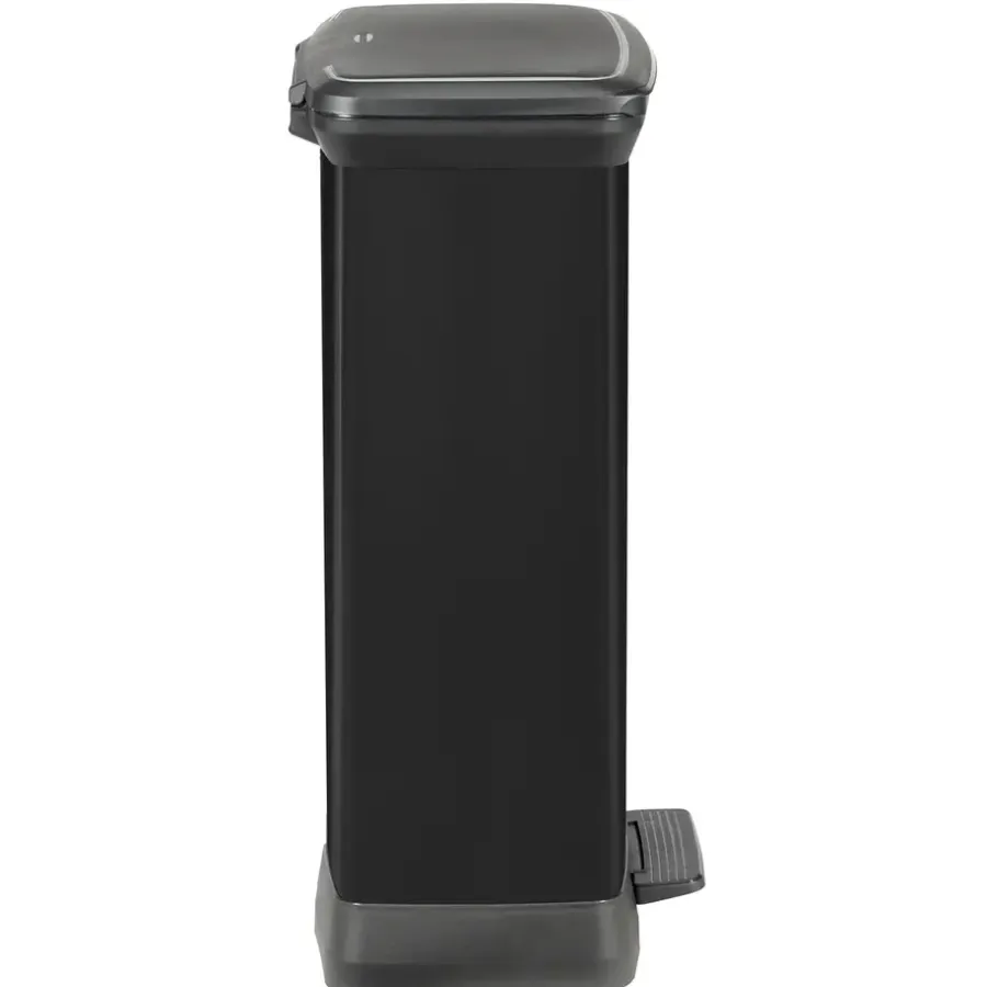 Prullenbakken-Curver Decobin Prullenbak- 50L - 39x29x72 cm - Zwart