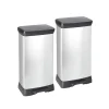 Prullenbakken-Curver Decobin Prullenbak - 50L - 2 stuks - Metallic