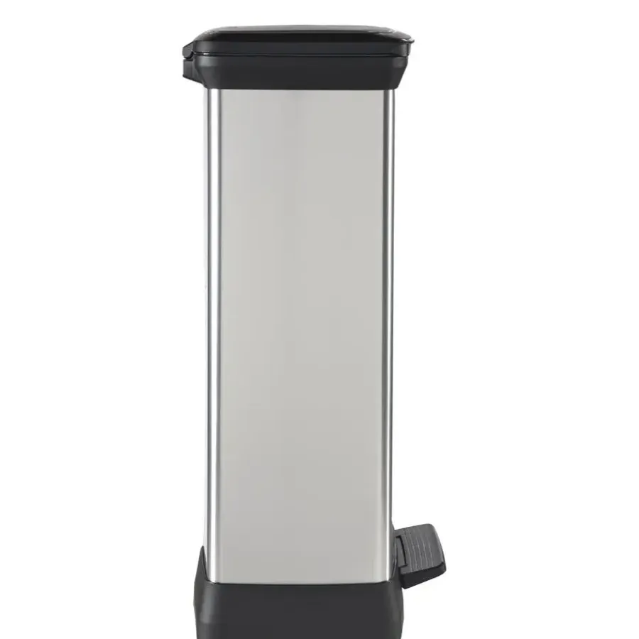 Prullenbakken-Curver Decobin Prullenbak - 50L - 2 stuks - Metallic