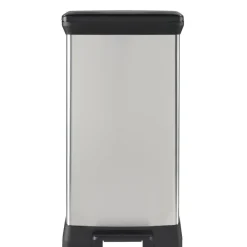Prullenbakken-Curver Decobin Prullenbak- 50L - 39x29x72 cm - Zilver Metallic