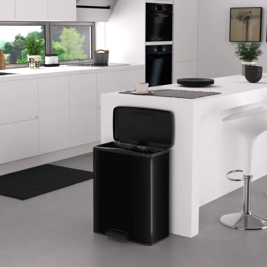 Curver Decobin Prullenbak - 65L - Rechthoekig - Zwart