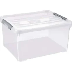 Opbergboxen-Curver Handy+ Opbergbox - 35L - 3 stuks - Transparant met deksel