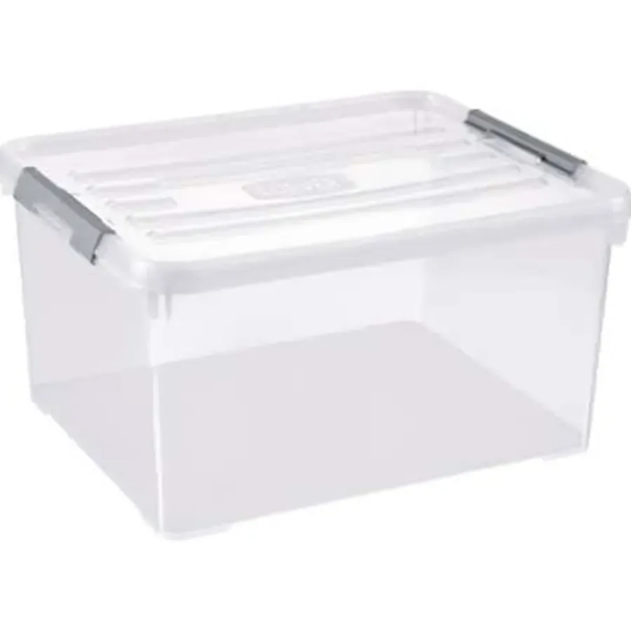 Opbergboxen-Curver Handy+ Opbergbox - 35L - 3 stuks - Transparant met deksel