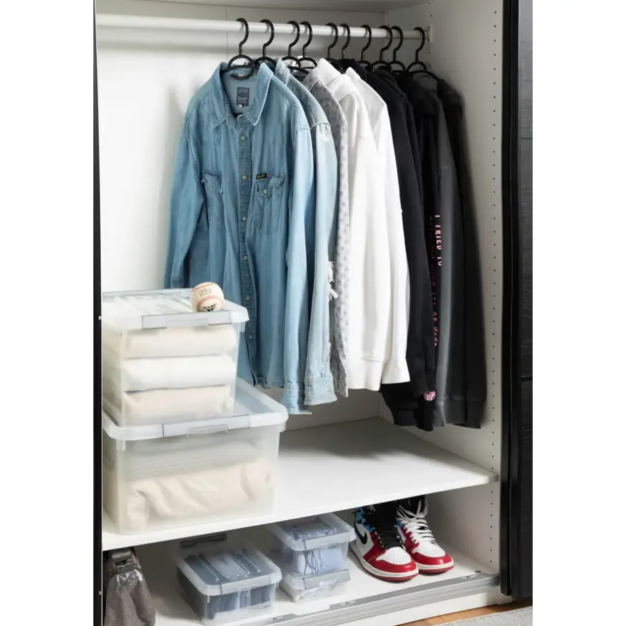 Opbergboxen-Curver Handy+ Opbergbox - 35L - 3 stuks - Transparant met deksel