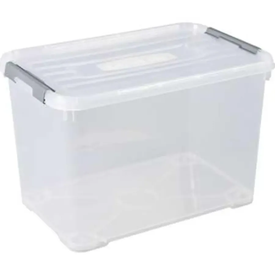 Opbergboxen-Curver Handy+ Opbergbox - 65L - 2 stuks - Transparant met deksel