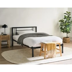 Leen Bakker CUSSET - Tweepersoonsbed - Zwart - 120 x 200 cm - Metaal