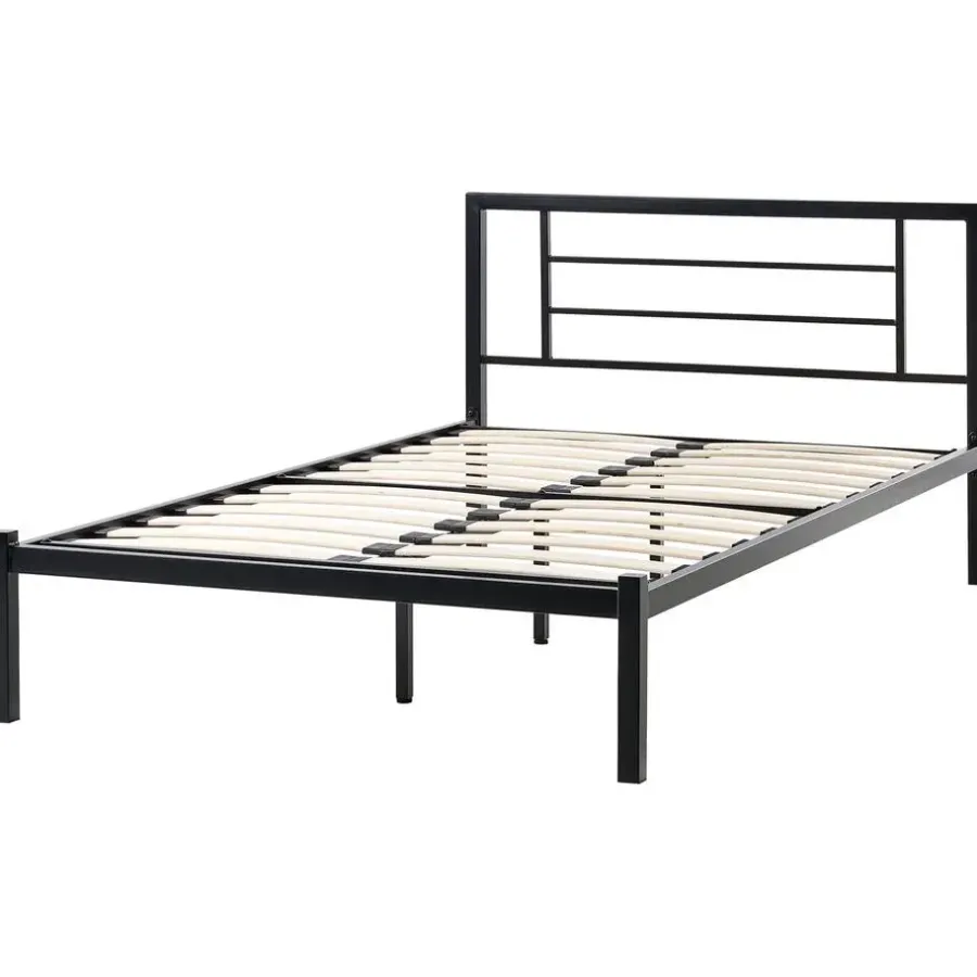 Leen Bakker CUSSET - Tweepersoonsbed - Zwart - 120 x 200 cm - Metaal