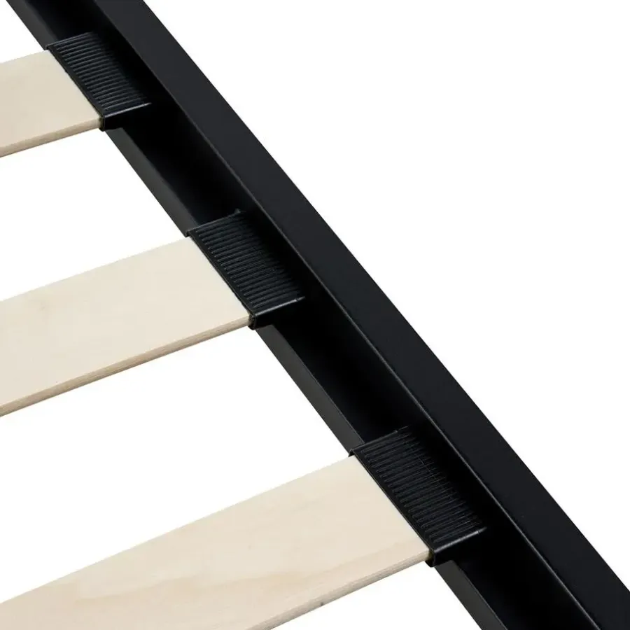 Leen Bakker CUSSET - Tweepersoonsbed - Zwart - 120 x 200 cm - Metaal