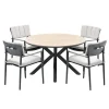 Tuinsets-Garden Impressions Dane tuinset 5-delig - Tulli tuintafel Ø122 cm