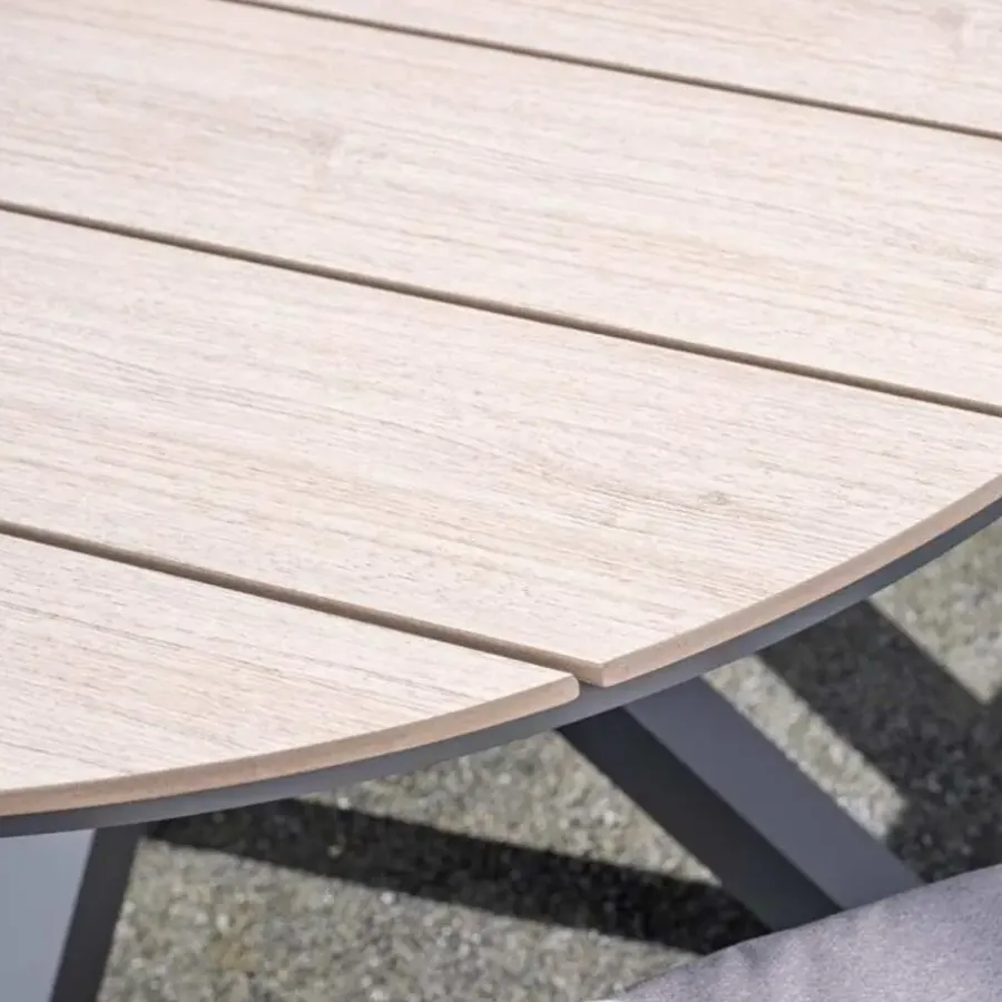 Tuinsets-Garden Impressions Dane tuinset 5-delig - Tulli tuintafel Ø122 cm