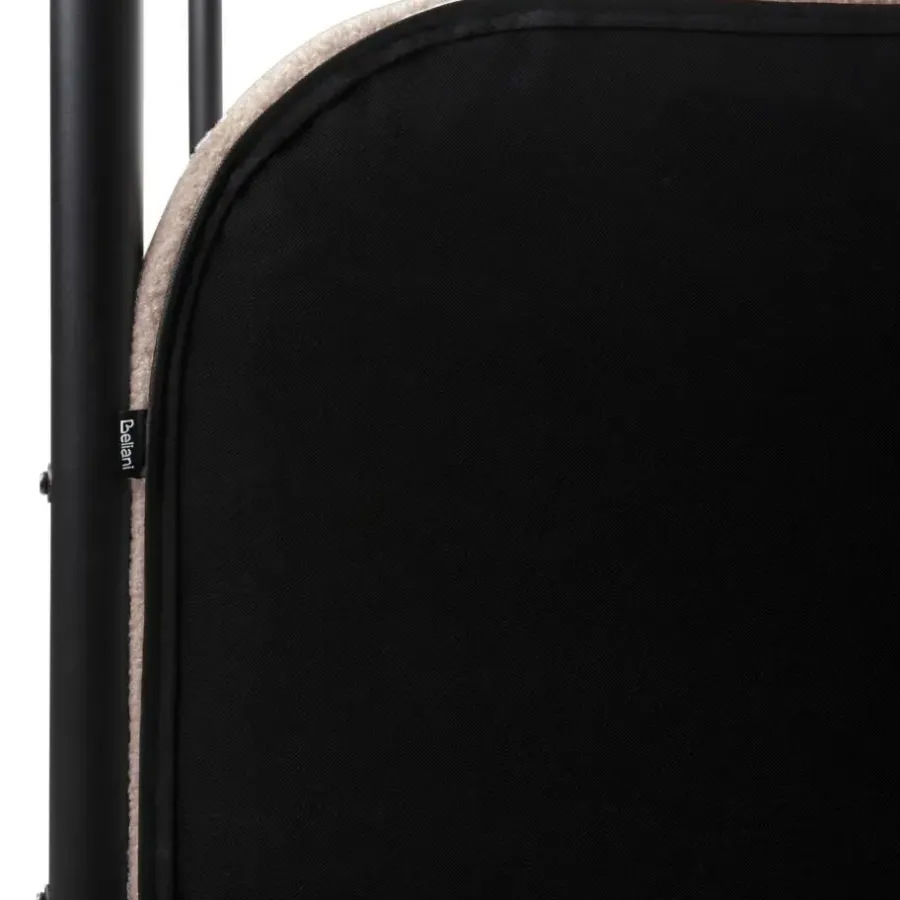 Kinderbedden-Beliani DANNEMOIS - Tweepersoonsbed - Taupe - 160x200 cm - Bouclé