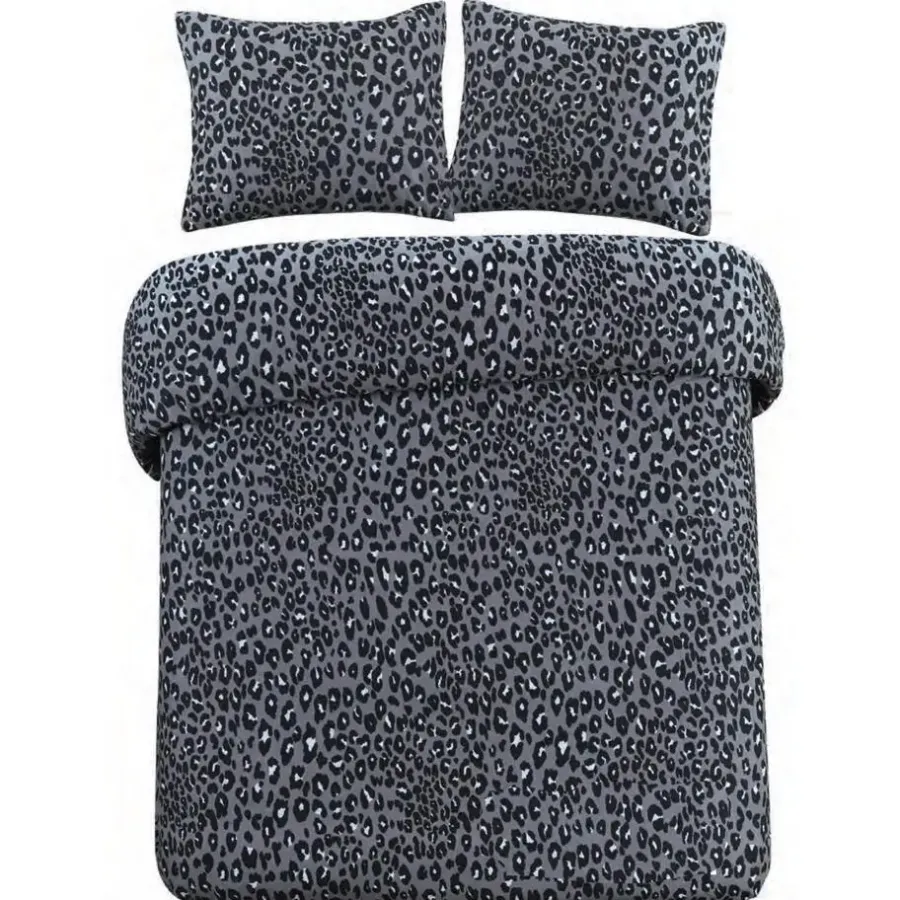 Lits-Jumeaux Dekbedovertrekken-Day Dream Dekbedovertrek Panter - 240x200/220 cm - Grijs