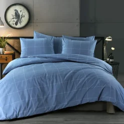 Dekbedovertrekken|1-Persoons Dekbedovertrekken-Day Dream Duuk - Dekbedovertrek - Eenpersoons - 140x200/220 cm - Blauw