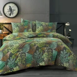1-Persoons Dekbedovertrekken-Day Dream Linde - Dekbedovertrek - Eenpersoons - 140x200/220 cm - Zwart