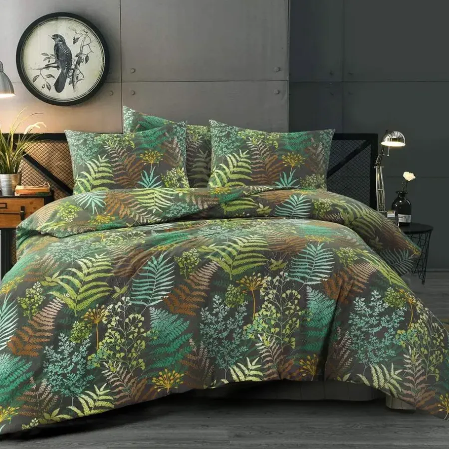 1-Persoons Dekbedovertrekken-Day Dream Linde - Dekbedovertrek - Eenpersoons - 140x200/220 cm - Zwart