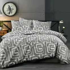 2-Persoons Dekbedovertrekken-Day Dream Sem Dekbedovertrek - Tweepersoons - 200x200/220 cm - Grijs
