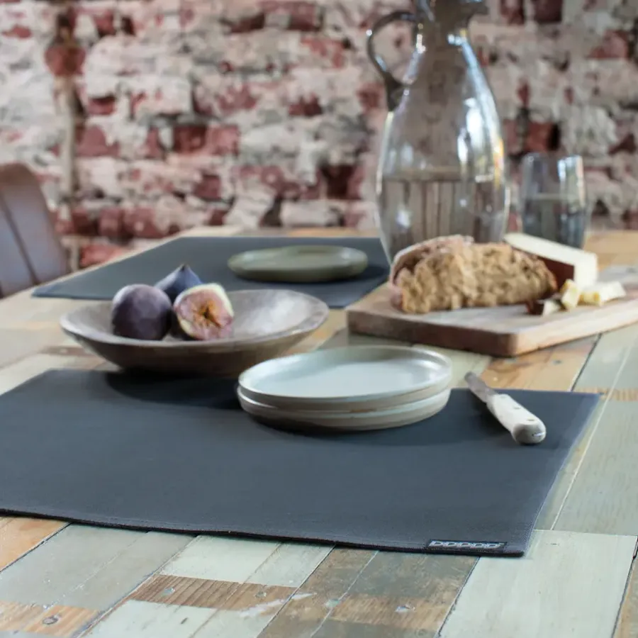 Placemats-DDDDD placemat Kit - 35x45 cm - Antraciet - set van 2 stuks