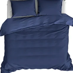 2-Persoons Dekbedovertrekken-De Witte Lietaer Dekbedovertrek Katoen Satijn Olivia - 200 x 200/220 cm - Blauw