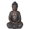 Deco by Boltze Boeddha beeld Zen - donkerbruin - 13 x 10 x 20 cm