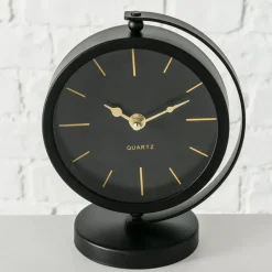 Klokken-Deco by Boltze Tafelklok Montreux - zwart/goud - 20 x 15 cm