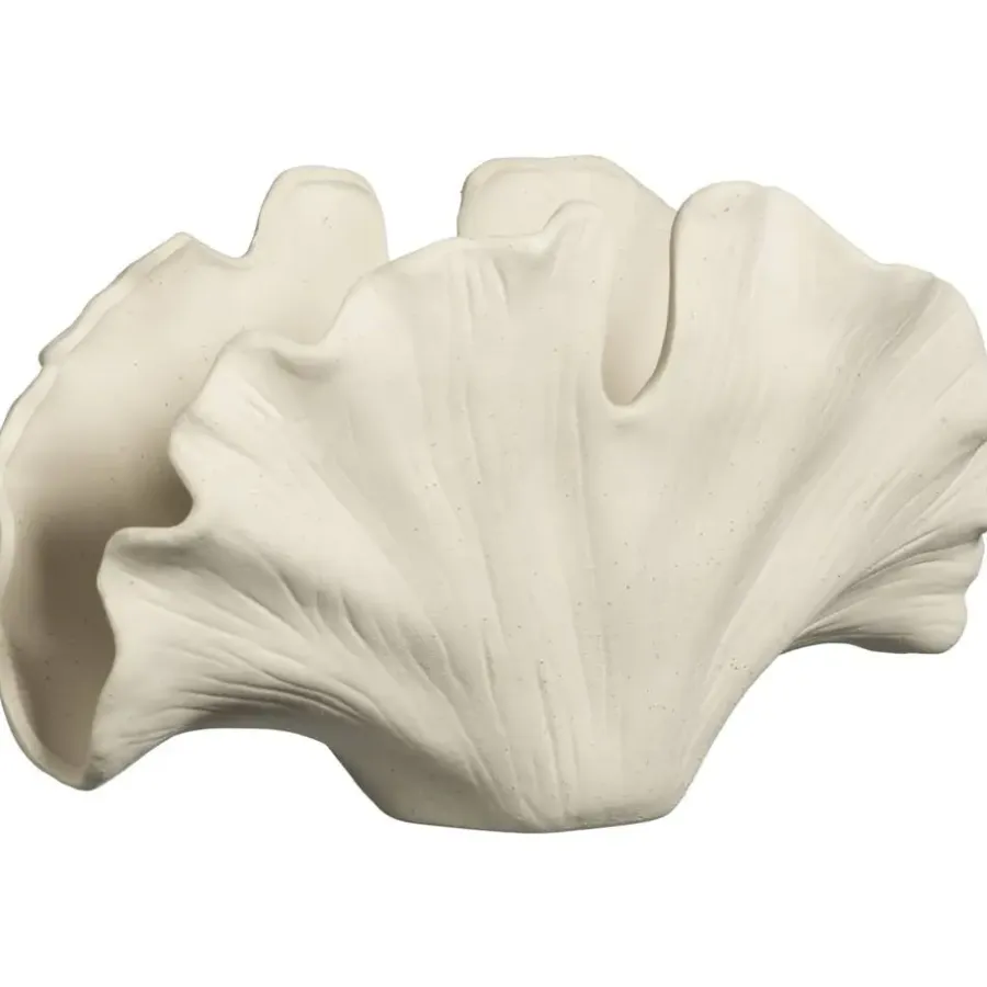 Leen Bakker Deco object Ginko - off-white - 17x36x21,5 cm