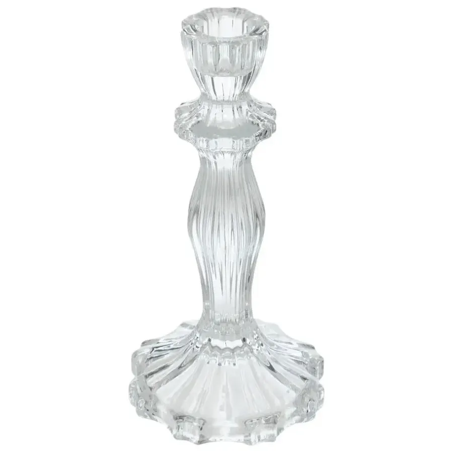 Kandelaars En Windlichten-Merkloos Decoration kaarsen kandelaar - dinerkaarsen - glas - 20 cm